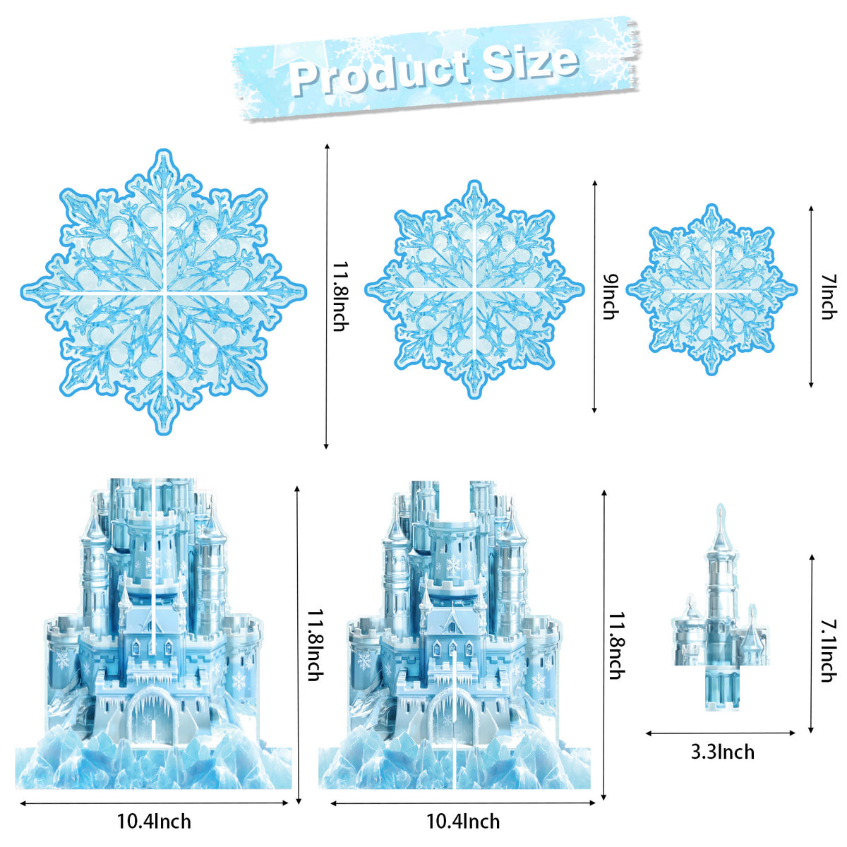 Snowflake Cupcake Stand, 3 Tier Winter Wonderland Cupcake Holder Snowflake Cardboard Cupcake Stand for Dessert Table Display, Blue Cup Cake Stand for Birthday Baby Shower Princess Decoration