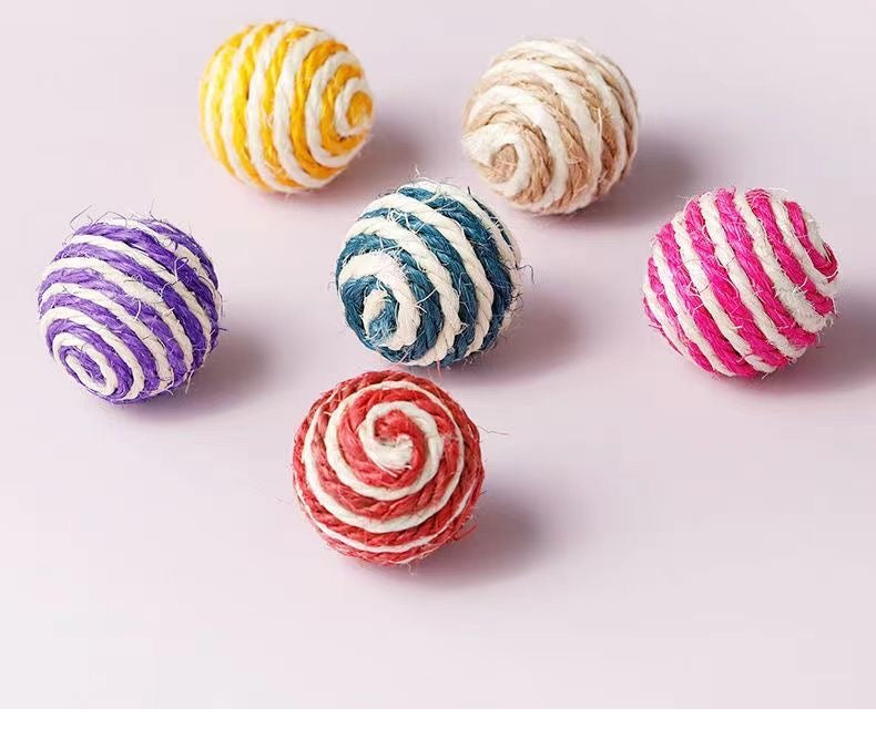 Cat Toys Balls, Woolen Yarn Cat Ball Toy with Bell Inside, Cat Toys for Indoor Cats, Interactive Cat Chew Toys for Kitty Kitten