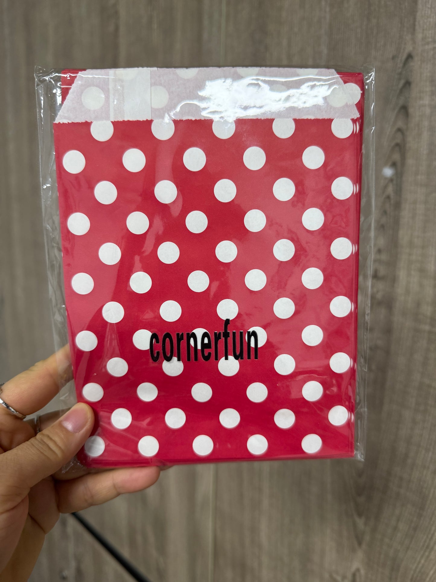 Red Polka Dot Paper Bags, 50Pcs Candy Treat Bags Party Favor Bags for Birthday, Baby Shower, Wedding, Christmas, Halloween, Holiday Gift Bags with White Dots