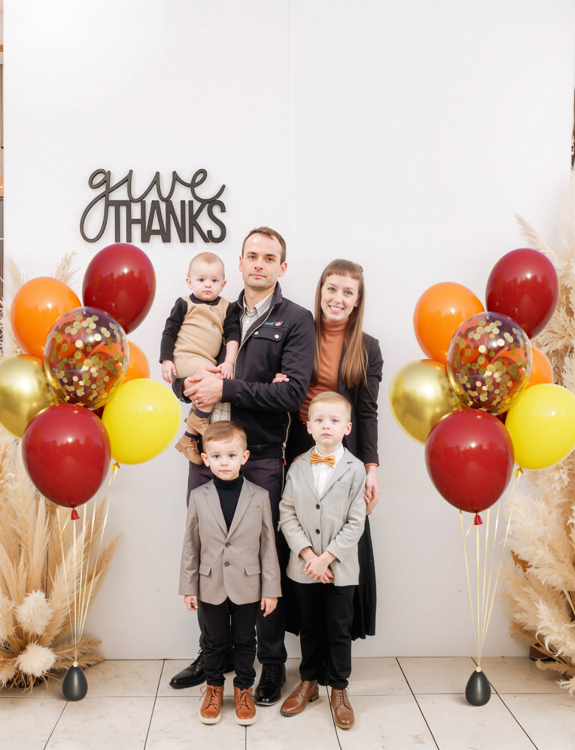 Fall Balloons, 50Pcs 12 In Thanksgiving Balloons in Burgundy Gold Orange Yellow Confetti, Autumn Latex Balloons for Family Dinner, Harvest Festival, Fall Party & Thanksgiving Decorations