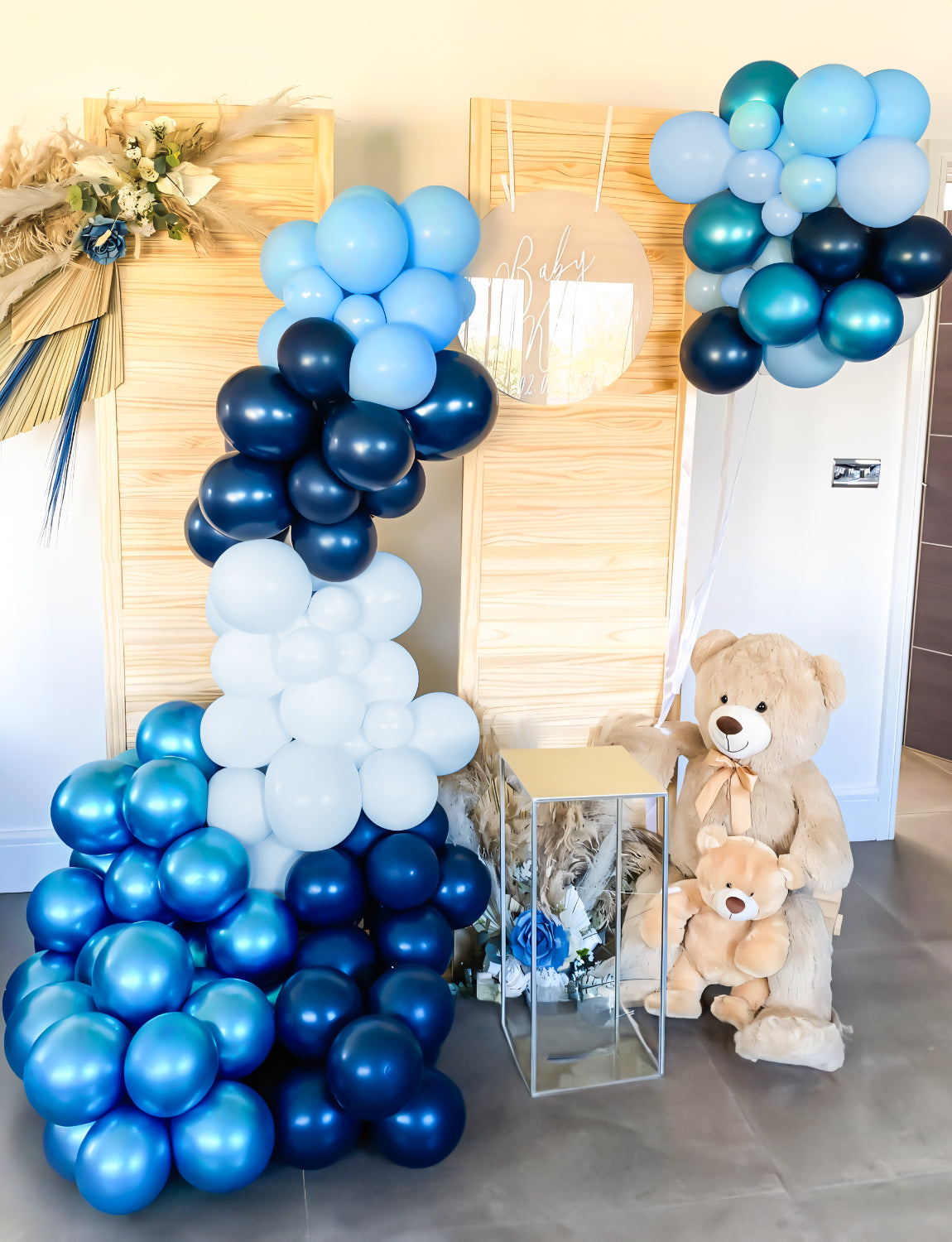 Haolongfa Blue Latex Balloons,12 Inch 60pcs Metallic Blue Balloons Macaron Baby Blue Balloons Light Blue Balloons Navy Blue Balloons for Bridal,Birthday,Baby Shower,Wedding,Celebration,Party Decor