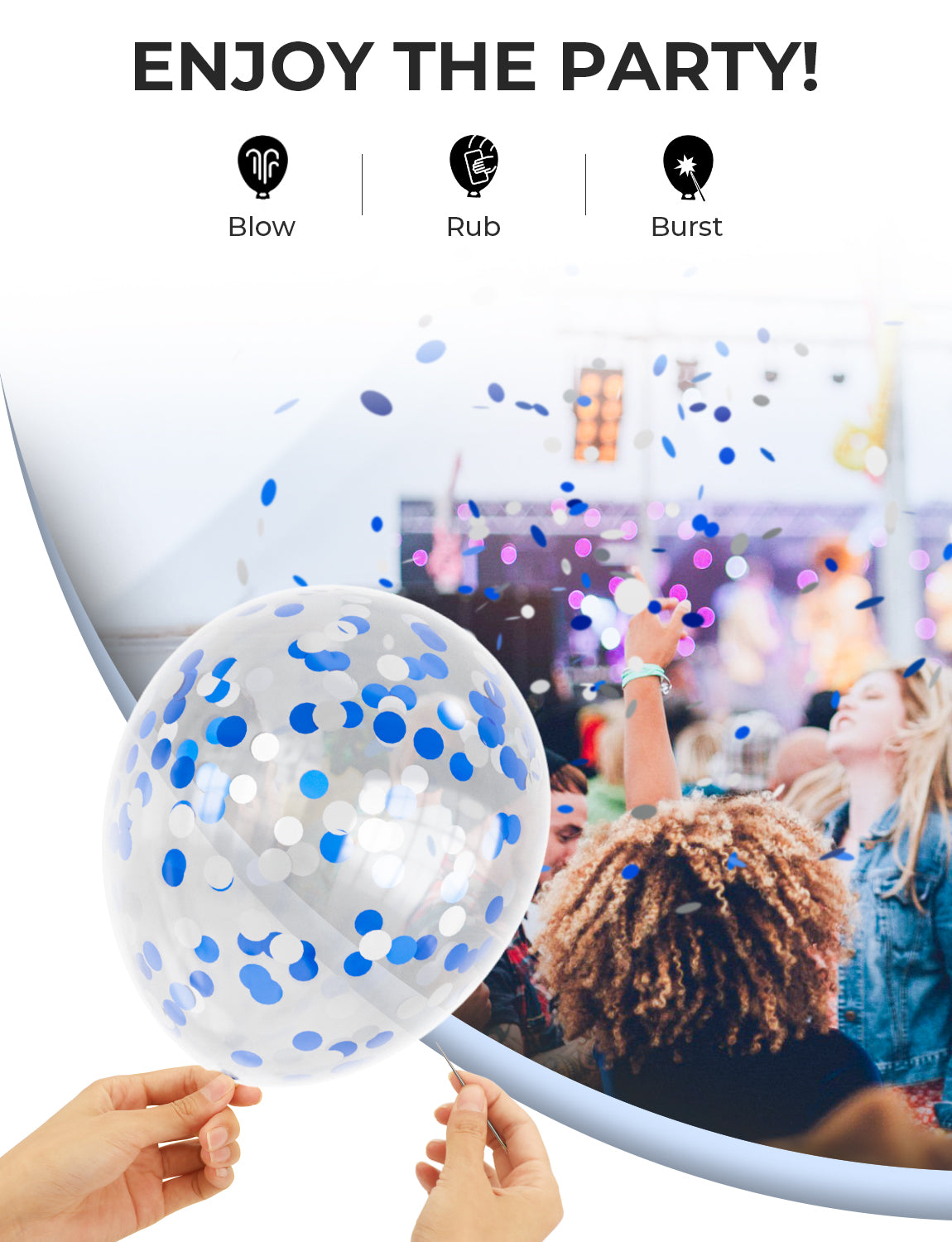 Haolongfa Navy Blue and Silver Balloons,12 Inch 60pcs Navy Blue Balloons with Silver Confetti Balloons,Pearl White Latex Balloons for Graduation Birthday Baby Shower Anniversary Wedding Party
