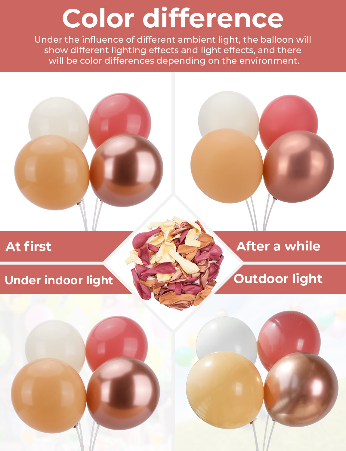 Allswt Retro Blush Pink Balloons,12 Inch 60pcs Rose Gold Balloons,Peach Dusty Pink Balloons for Birthday Baby Shower Graduation Wedding Mother's Day Party Decorations