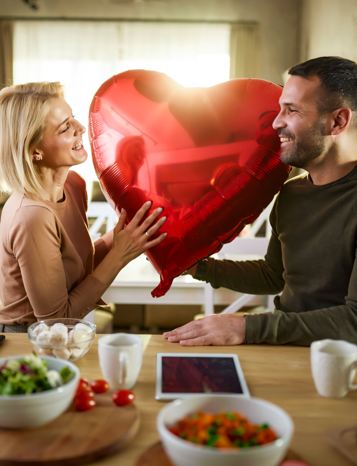 Haolongfa 20 Pcs Red Heart Balloons, 18 Inch Red Heart Shaped Balloons, Romantic Valentine Balloons, Big Heart Foil Balloons for Valentine's Day Wedding Anniversary Baby Shower Party
