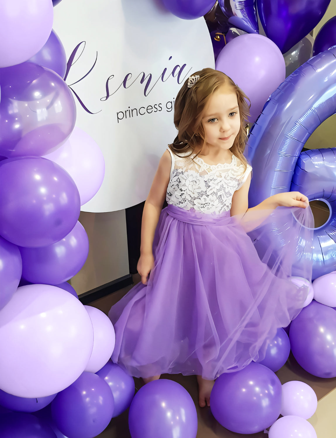 Haolongfa Purple Balloon Arch Kit, 132pcs Lavender Lilac Balloons Different Sizes 18/12/10/5 Inch, Pastel Purple Balloons for Mother's Day Graduation Birthday Baby Shower Wedding Party Decorations