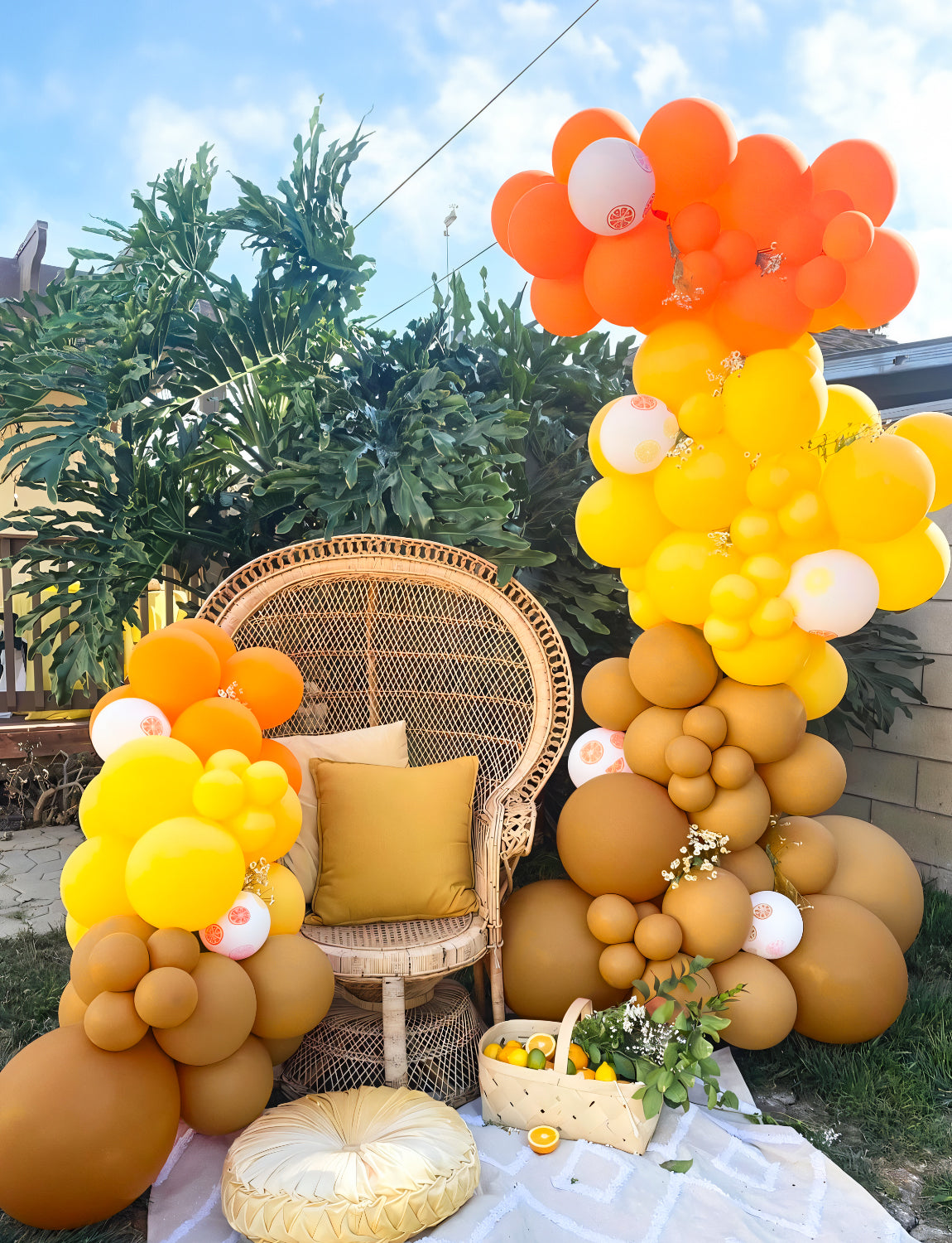 Haolongfa Brown Orange Neutral Balloons,12 Inch 60Pcs Fall Thanksgiving Balloons Orange,Coffee Brown,White Sand,Pearl Gold,Boho Balloons for Thanksgiving Party Decorations,Baby Shower,Birthday