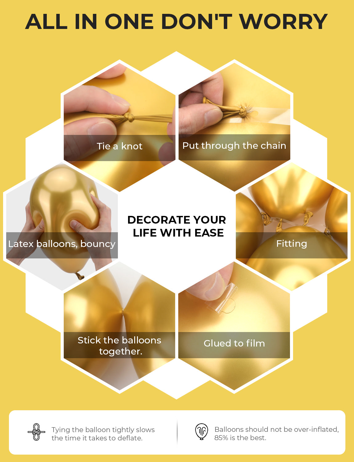 Haolongfa 12 Inch Black and Gold Balloons,60pcs Black White and Gold Confetti Balloons,Black and Gold Latex Balloons for Graduation Birthday Baby Shower Wedding Party Decorations
