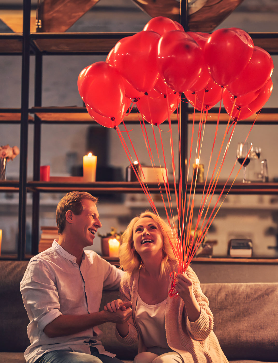Haolongfa Red Heart Balloons, 50 Pcs 12 Inch Heart Shaped Balloons, Red Latex Balloon, Romantic Valentines Balloons for Birthday Party Wedding Engagement Party Baby Shower Valentine Day Decorations