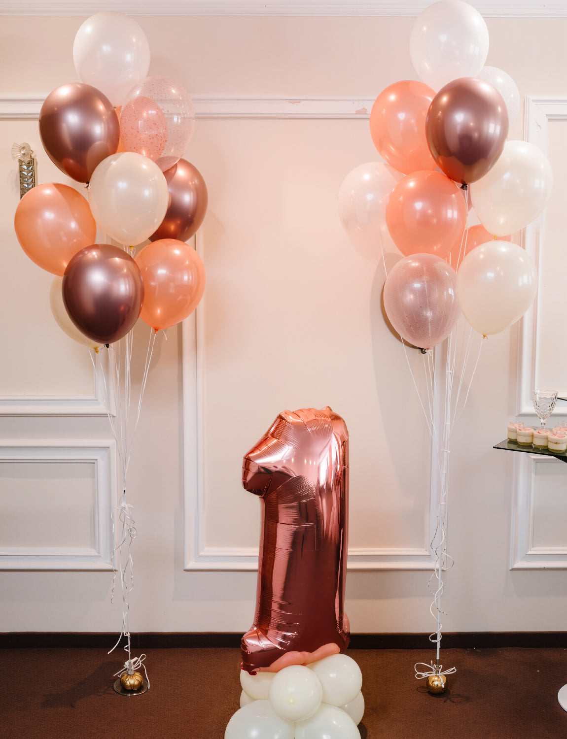 Rose Gold Balloon Garland Arch Kit, Metallic Rose Gold Pearl White and Glitter Confetti Balloons, Rose Gold Party Decor for Wedding Backdrop, Birthday, Baby Shower, Photo Booth, Retirement Party Decro