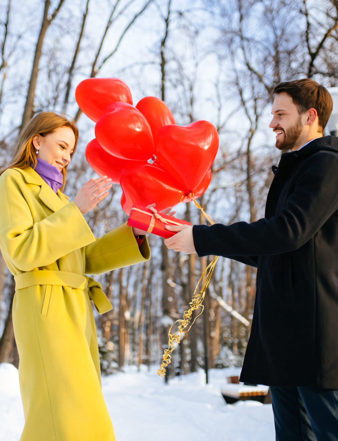 Haolongfa Valentines Balloons, 50Pcs Heart Shaped Balloons, 12 Inch Heart Balloons Latex Balloons, Romantic White and Red Heart Balloons, for Propose Marriage, Wedding Party, Valentines Day Decoration