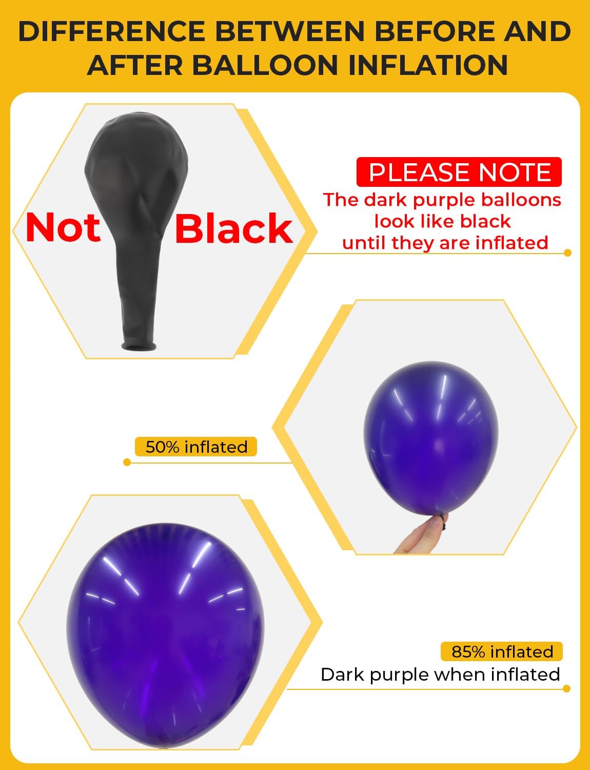 Haolongfa Purple Balloons,12 Inch 60pcs Purple and Gold balloons with Gold Confetti Balloons,Metallic Purple Balloons for Birthday Baby Shower Graduation Wedding Festival Ceremony Decorations