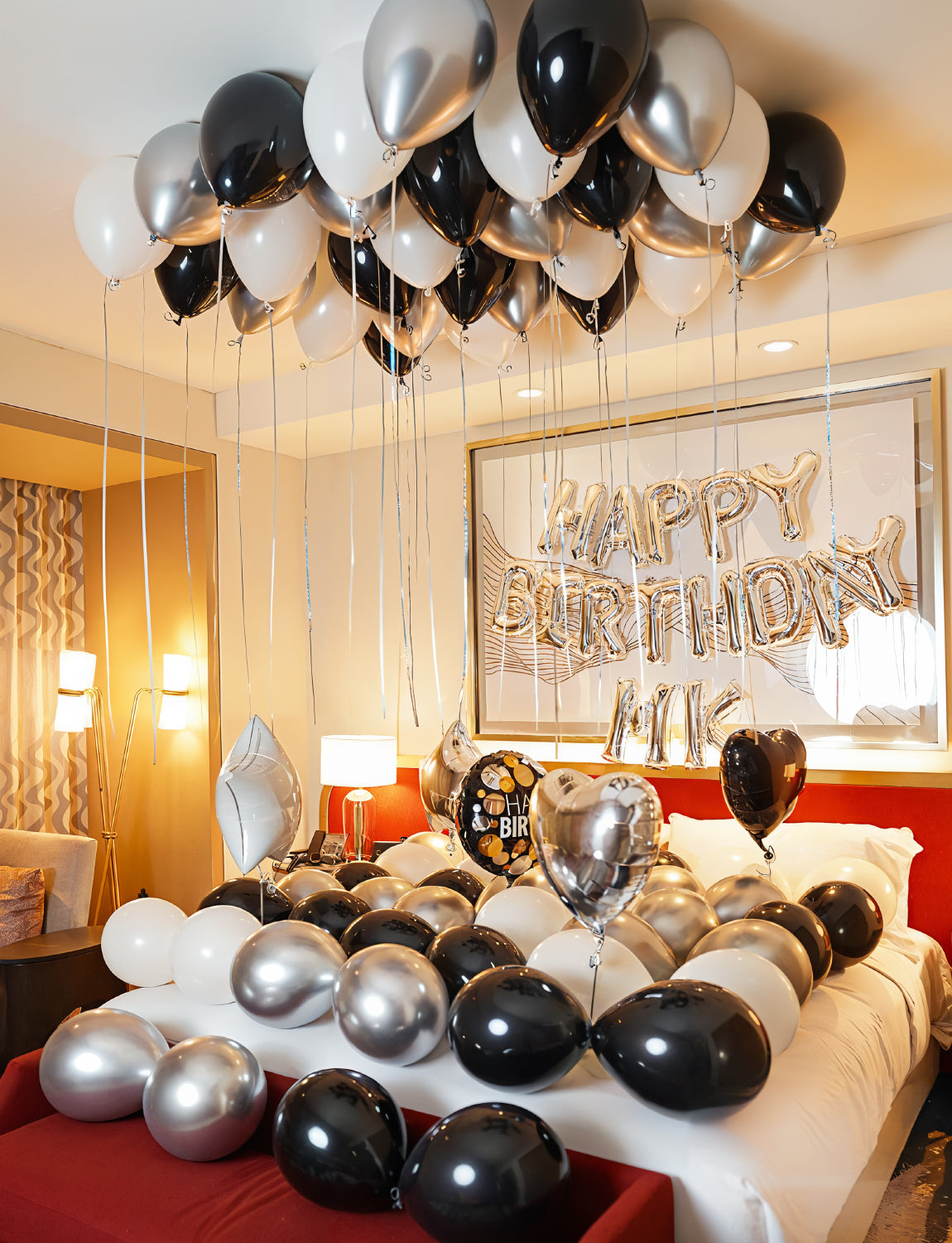 Haolongfa Black and Silver Balloons,12 Inch 60pcs Black White Silver Confetti Balloons,Metallic Silver Latex Balloons for Graduation Birthday Anniversary Wedding Party Decorations