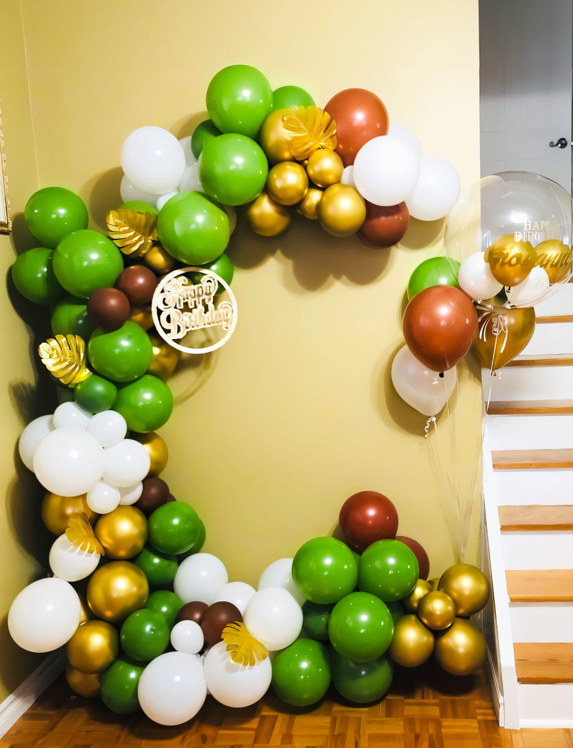 Haolongfa Green and Brown Balloons,12 Inch 60Pcs Sage Green Brown Balloons with Gold,Cream,Nude Balloons,Olive Green Jungle Safari Woodland Forest Balloons For Birthday Baby Shower Party Decorations