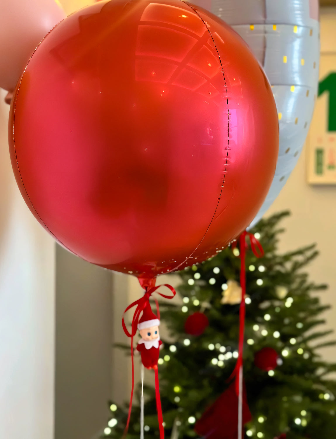 Haolongfa 14PCS Red Foil Balloons Set - 22/18/10 Inch 4D Round Metallic Red Mylar Balloons for Birthdays, Weddings, Valentines, Graduation Party Decorations