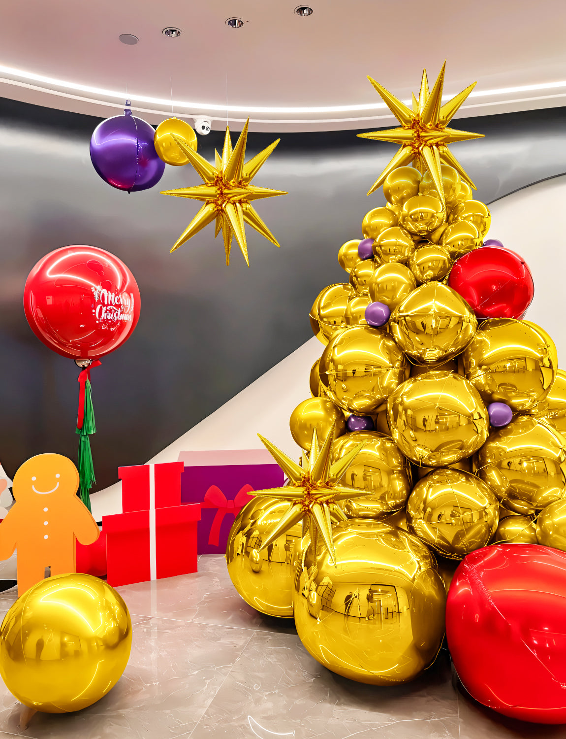 Haolongfa Large Gold Foil Balloons 22 Inch, Big Gold Mylar Balloons Set For Gold Party Decorations,Unique Starburst Balloons, for 70s 80s 90s Theme Disco Party Supplies,Gold New Years Eve Party 6 PCS