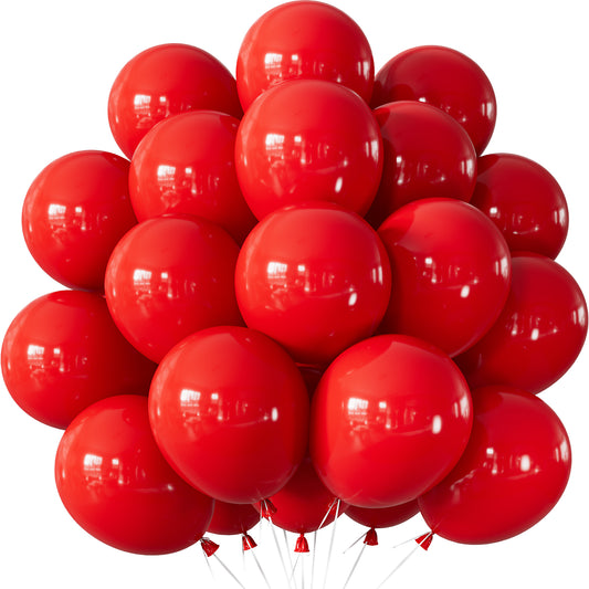 Red Balloons 12 Inch –24pcs Latex Party Balloons for Birthday, Baby Shower, Chirstmas, DIY Party Decorations, Perfect for Small Gatherings, Dorms, Budget Events