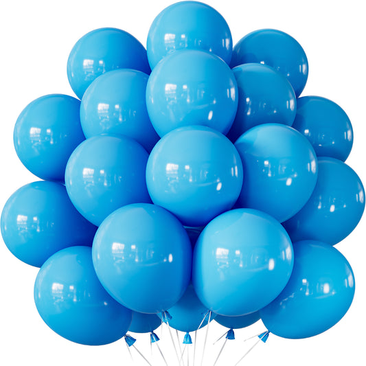 Light Blue Balloons 12 Inch – 24pcs Pastel Blue Latex Balloons for Baby Shower, Ocean Theme Party, Birthday, DIY Party Decor,Perfect for Small Gatherings, Dorms, Budget Events