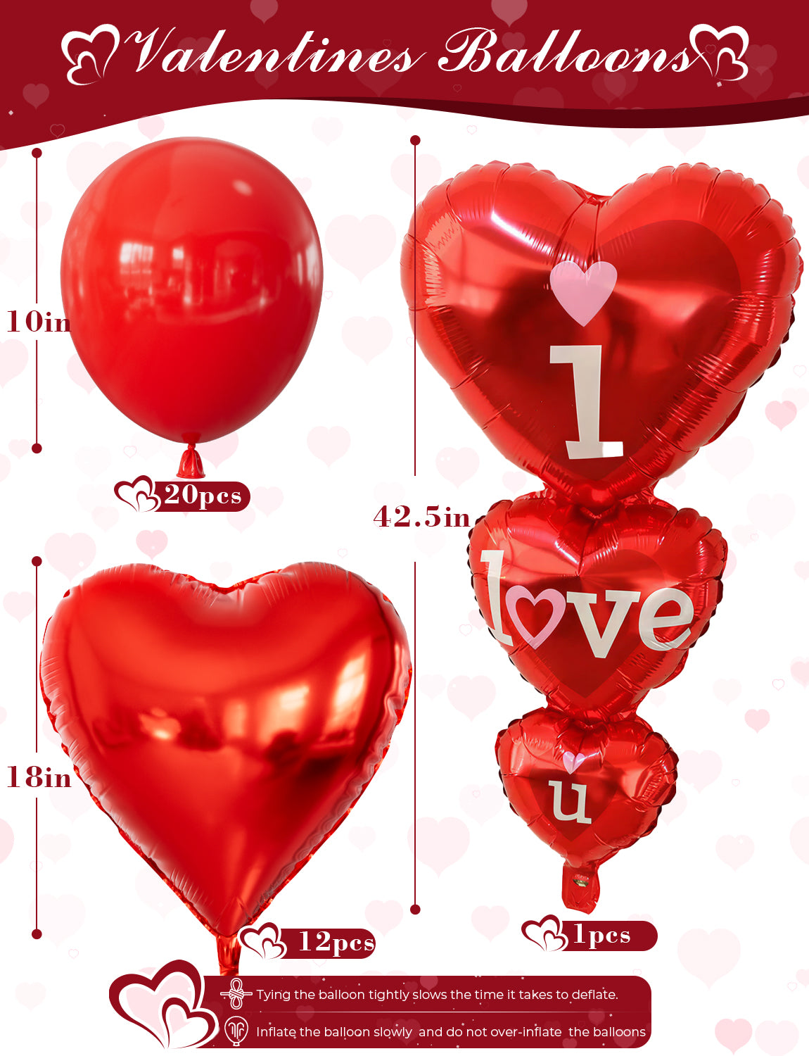 Happy Anniversary Decorations Set, Happy Anniversary Photo Banner, Love Balloon, Red Heart Balloons with Rose Petals, Romantic I Love You Balloons for Valentines Day, Anniversary,Wedding, Proposal