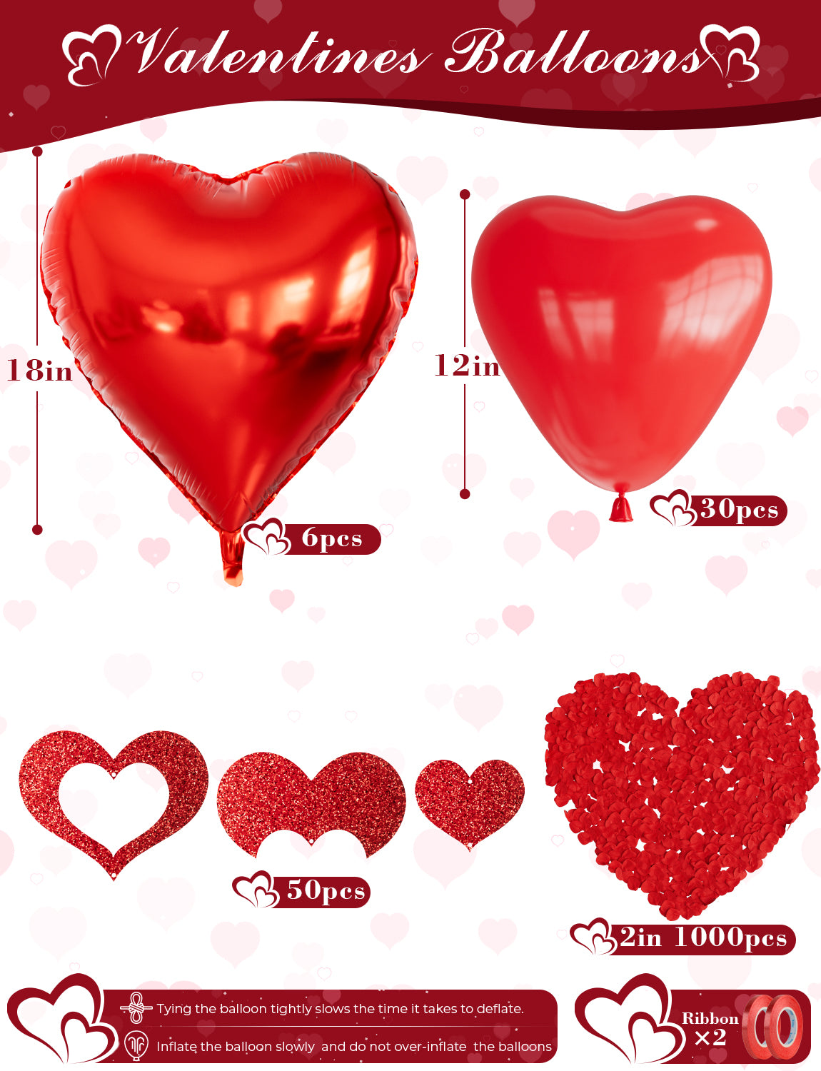 Happy Anniversary Balloon Decorations Set, Red Heart Balloons with Rose Petals, Happy Anniversary Banner, Couple Bear Balloon and Heart Hanging String, Romantic Decor for Valentine's Day,Special Night