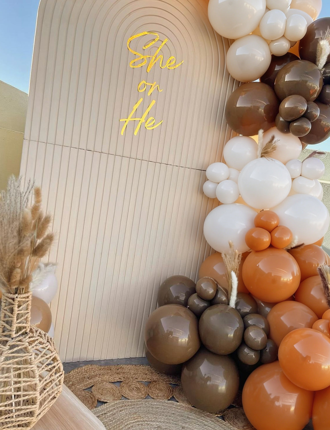 Fall Balloons, 12 Inch 50 Pcs, Burnt Orange Thanksgiving Decor | Burnt Orange White Metallic Copper Autumn Balloons for Fall Harvest, Thanksgiving, Birthday, Baby Shower, Wedding Decor