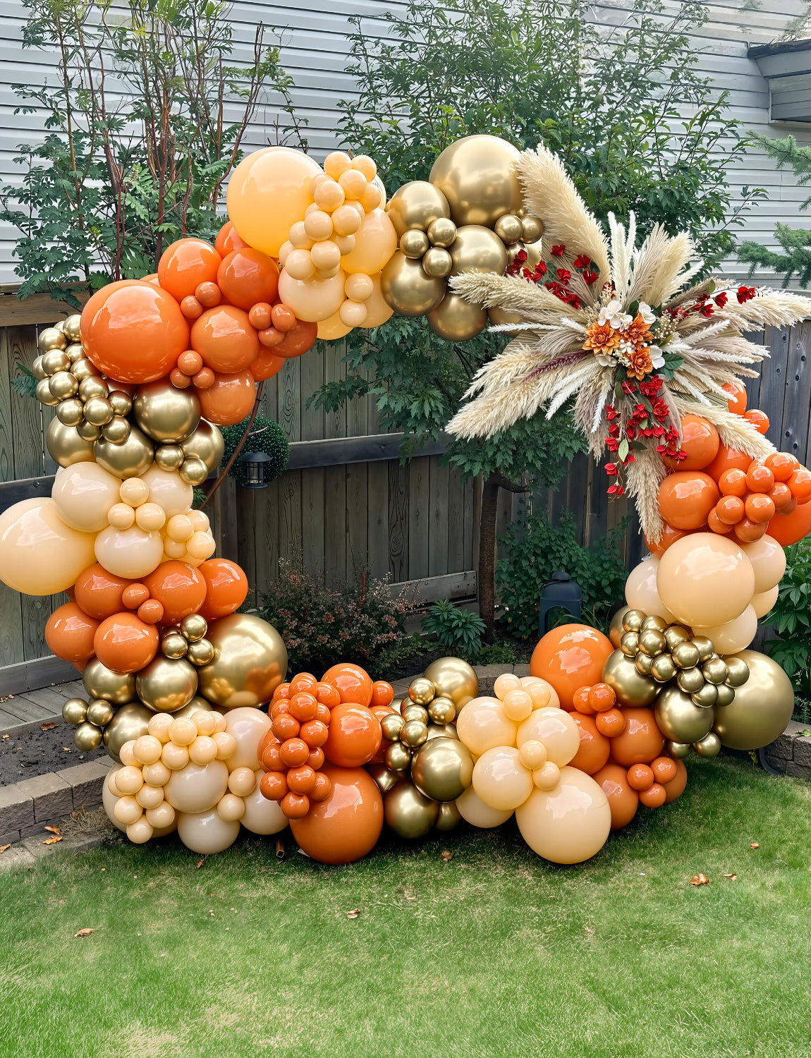 Fall Thanksgiving Balloon Arch Garland Kit – 143Pcs Sand Burnt Orange Gold Latex Balloons for Fall Wedding, Harvest, Autumn Birthday, Little Pumpkin Baby Shower, Thanksgiving Party Decor