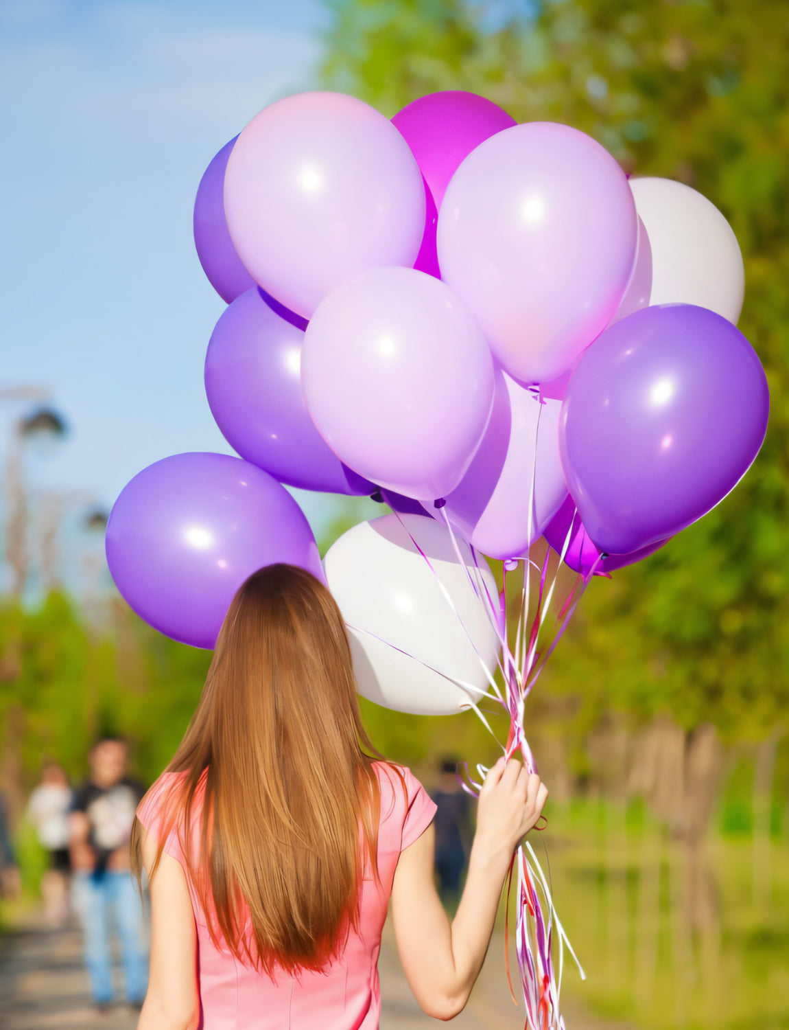 Haolongfa Pastel Purple Balloons, 12 Inch 60pcs Purple and White Balloons with Confetti Balloons, Lavender Lilac Balloons for Mother's Day/Birthday/Baby Shower/Graduation/Wedding Decorations