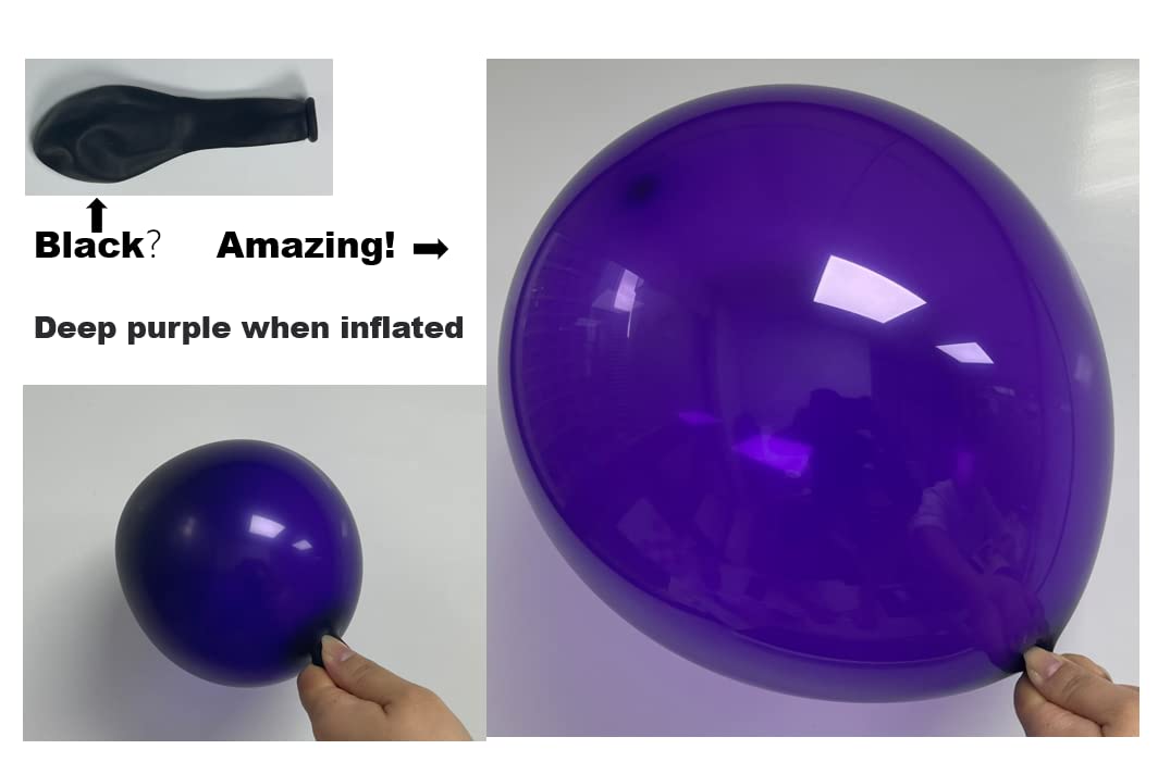 Haolongfa Purple and Silver Balloons Garland kit 135pcs Lavender Arch Balloons,Dark Confetti Metallic macaron Purple Butterfly Balloons,for Wedding Birthday Baby Shower Graduation Party Decorations Supplies